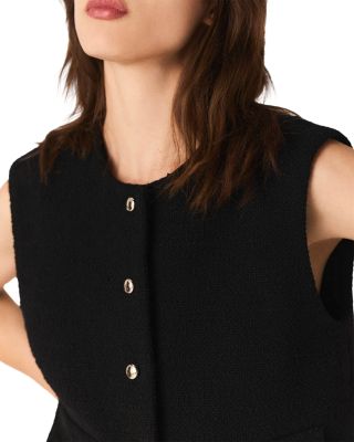 Pearl Collar Sleeveless Top