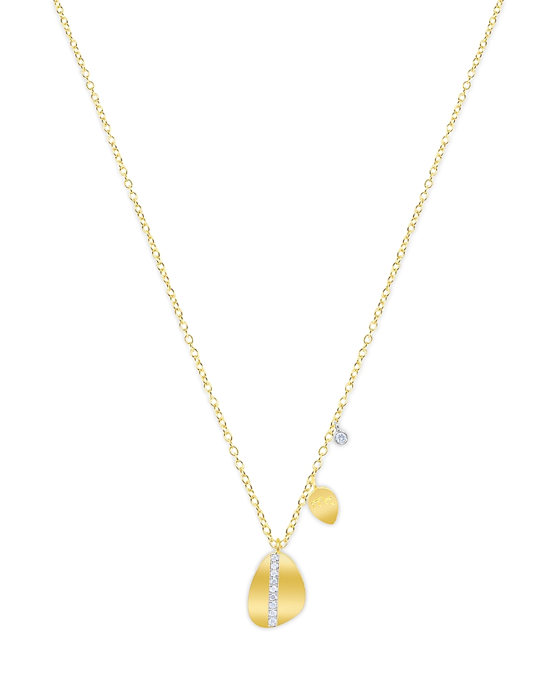 Meira T Gold-plated Sterling Silver Diamond Disc Necklace, 16-18 In Silver