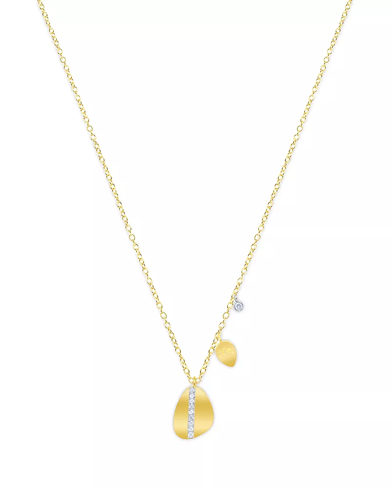 Meira T Gold-Plated Sterling Silver Diamond Disc Necklace, 16