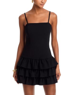 Whisper Ruffle Hem Mini Dress