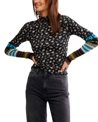 Bold Bowery Sweater Cuff Thermal Top