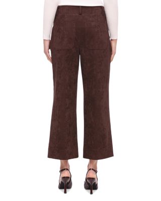 Faux Suede Wide Leg Pants