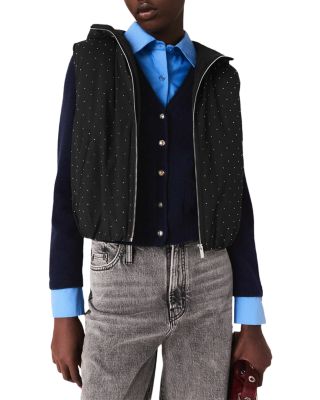 Rhinestone Puffer Vest