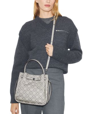 Romy T Monogram Bucket Bag