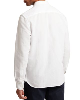 Long Sleeve Regular Fit Linen Blend Shirt