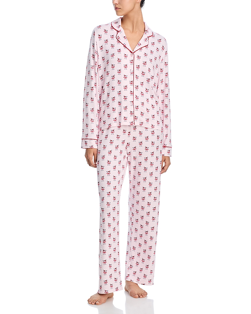 Aqua Notched Collar Jersey Pajama Set - Exclusive