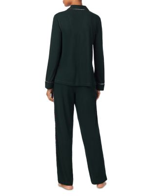 Long Sleeve Notch Collar Long Pants Pajama Set