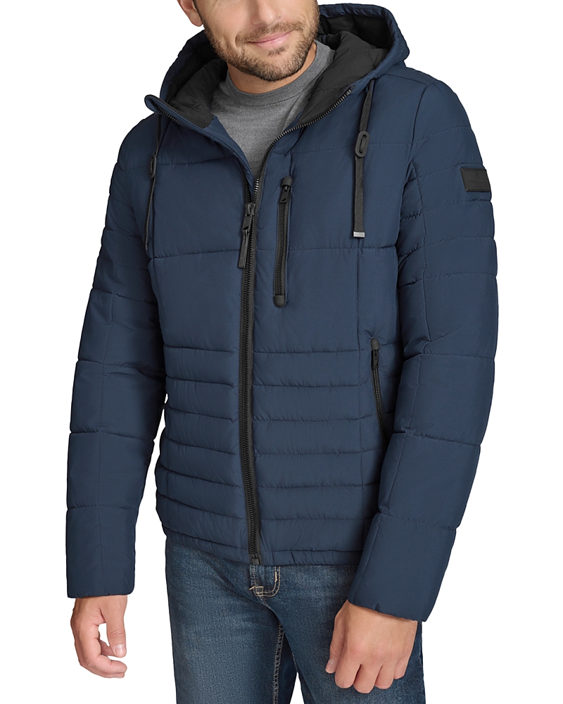 Andrew Marc Fitzroy Quilted Puffer Jacket In Blue
