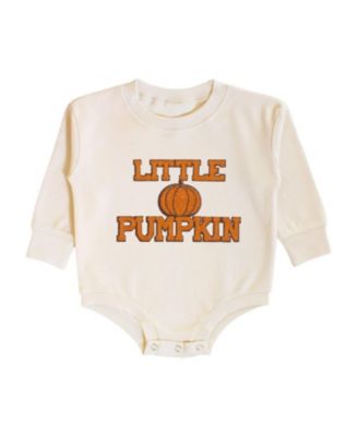Unisex Little Pumpkin Patch Long Sleeve Romper - Baby