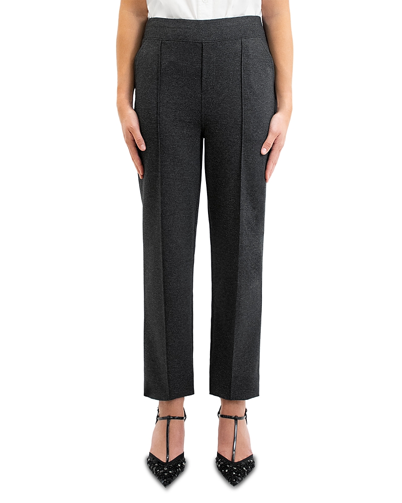 Hue Tweed Pull On Trousers In Gray