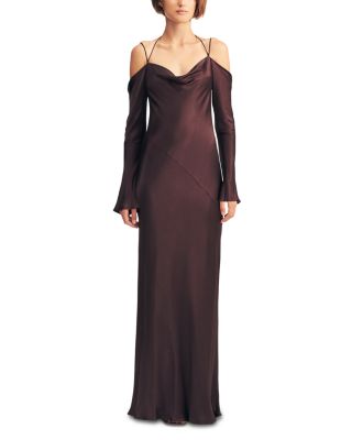 La Lune Off-the-Shoulder Tie Maxi Dress