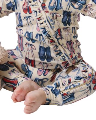 Girls' Ruffle Ballet Slipper Romper - Baby