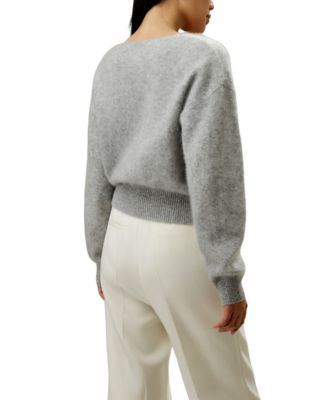 Brushed V-Neck Cashmere Sweater