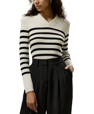 Striped Ultra-fine Merino Wool Sweater