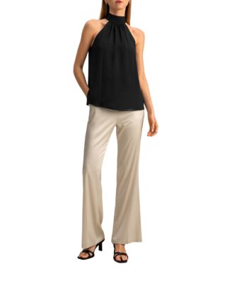 Silk Georgette Halter Neck Top