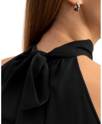 Silk Georgette Halter Neck Top