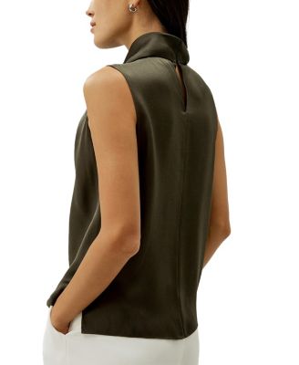 Asymmetrical Sleeveless Cowl Neck Top