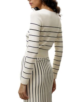 Cropped Silk-Knitted Long Sleeve Tee