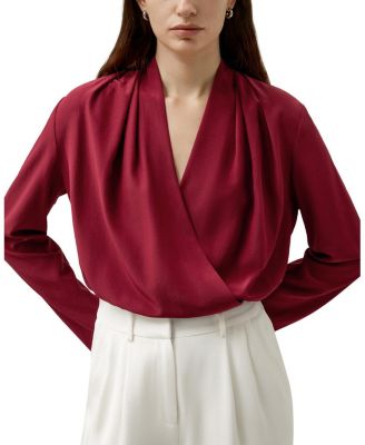 Cr&ecirc;pe de Chine Long Sleeve Blouse