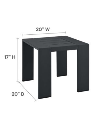 Tahoe Outdoor Patio Powder-Coated Aluminum End Table