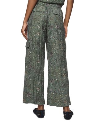 Versailles Floral Pleated Cargo Pants