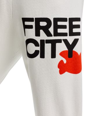 Cotton Logo Sweatpants in Chalk/Orange