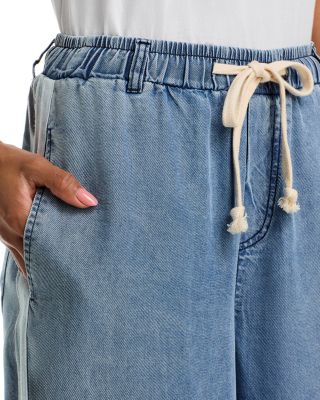 Contrast Taping Chambray Pants