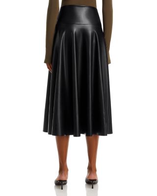 Faux Leather Midi Skirt