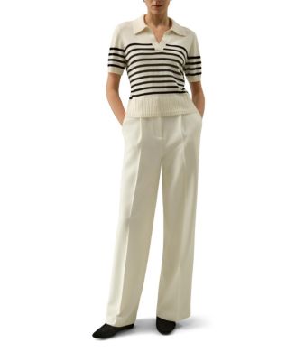 Striped Cashmere Polo Sweater
