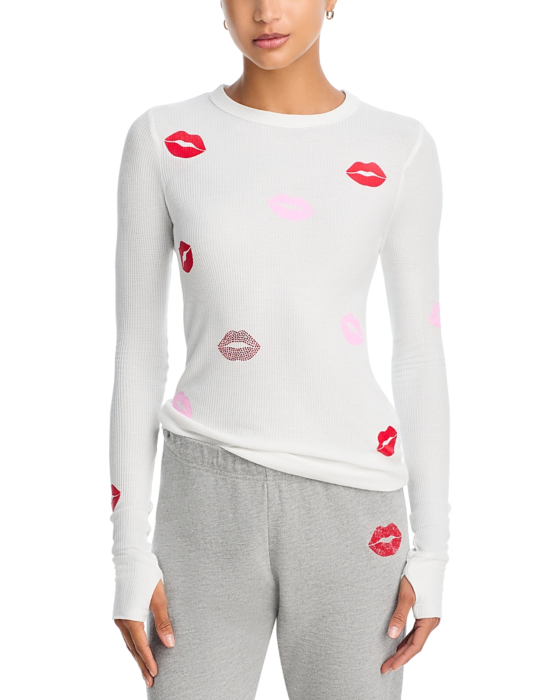 Aqua Alexa Ski Long Sleeve Tee - Exclusive In White