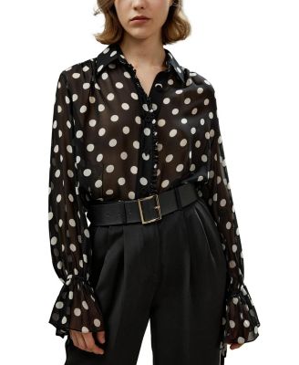Polka Dots Georgette Blouse