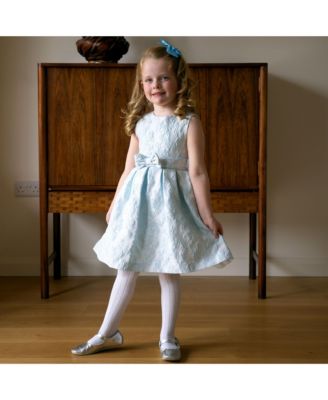 Girls' Blue Floral Damsk Dress - Little Kid, Big Kid