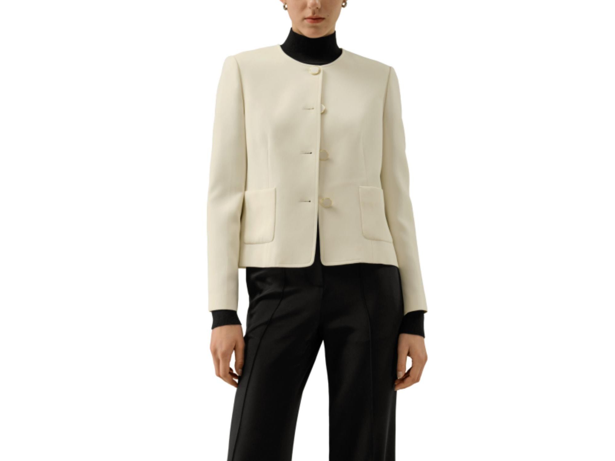 Tailored Silk Boxy Jacket — Image 5