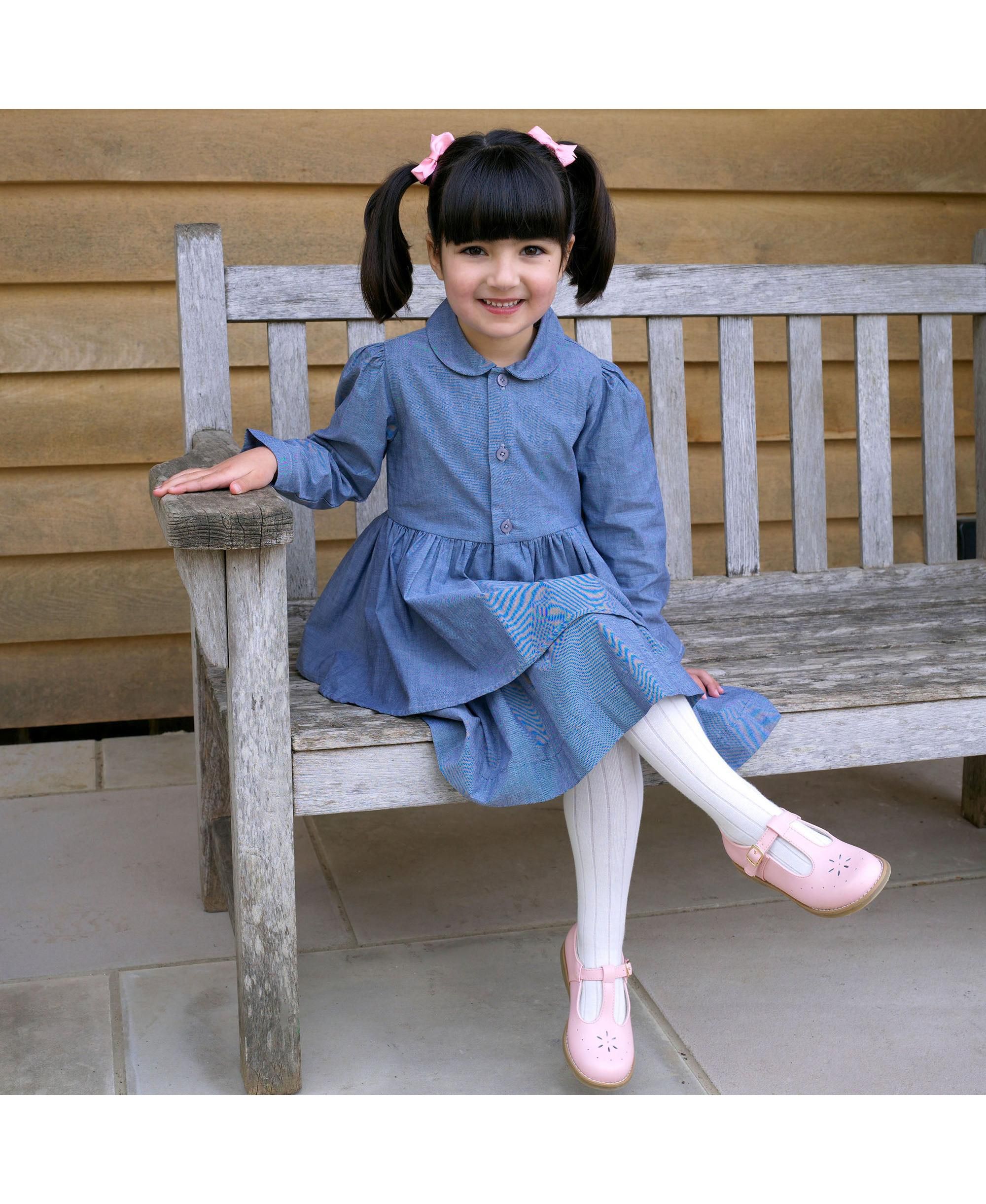 Girls' Chambray Shirt Dress - Little Kid, Big Kid — Image 3