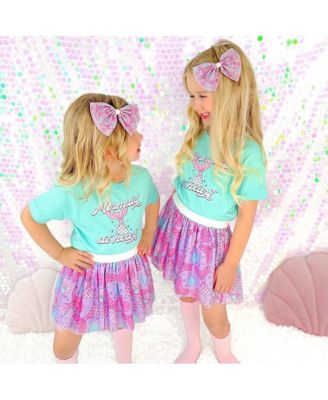 Girls' Mermaid Splash Tulle Bow Headband 