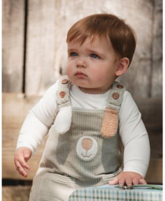 Boys' Onesie and Stretchy Corduroy Overalls Set - Baby