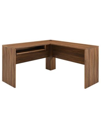 Venture L-Shaped Wood Office Desk