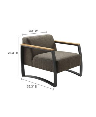 Sauve Outdoor Patio Aluminum and Fabric Armchair