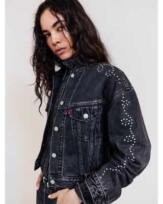 Shrunken '90s Studded Denim Jacket