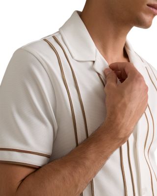 Sander Short Sleeve Cuban Stripe Shirt