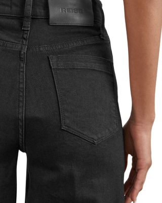 Heather High Rise Wide Leg Jeans in Black