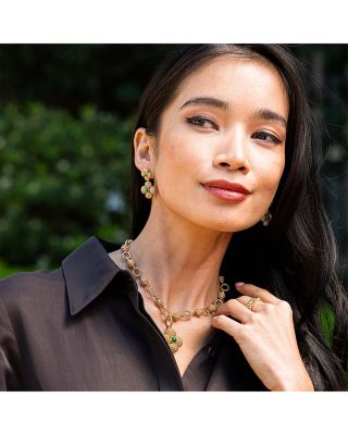 Malachite Berry Clover Convertible Duo Earrings