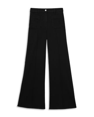 Sakura High Rise Flare Leg Jeans in Black