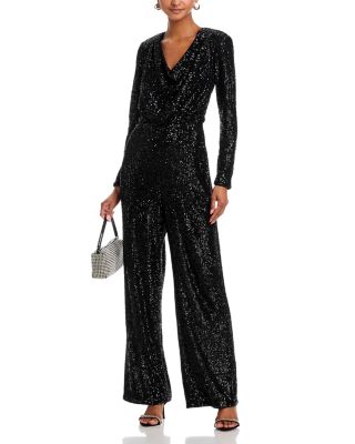 Long Sleeve Sequin Jumpsuit 