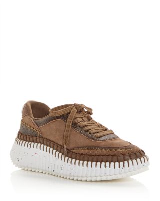 Chloé Women's Nama Woven Platform Low Top Sneakers