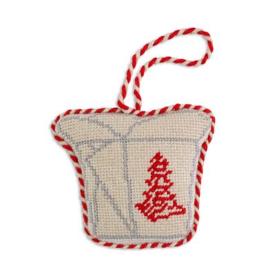 Chinese Takeout Box Needlepoint Icon Ornament