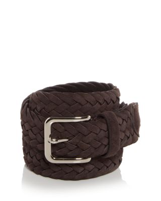 Men's Suede & Wool Woven Belt