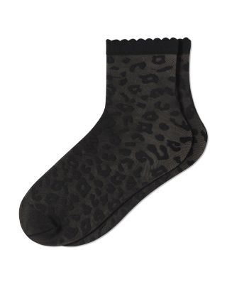 Leopard Mesh Anklet Socks