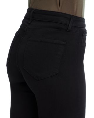 Selma Stretch High Rise Bootcut Jeans in Noir