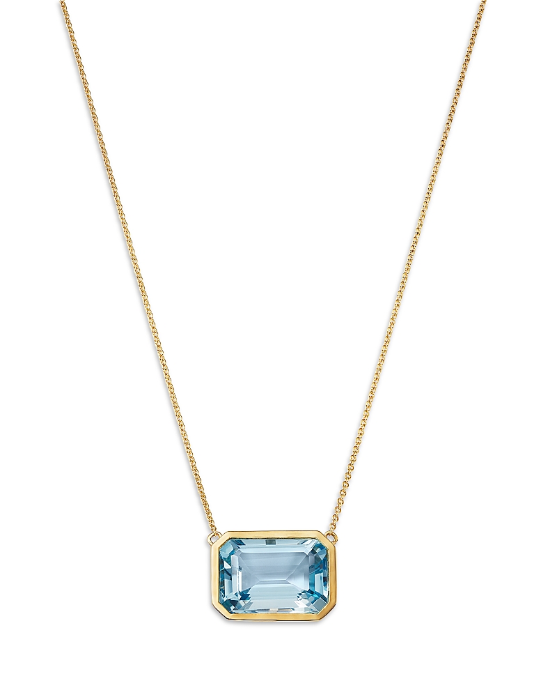 Bloomingdale's Fine Collection Sky Blue Topaz Pendant Necklace in 14K Yellow Gold, 16